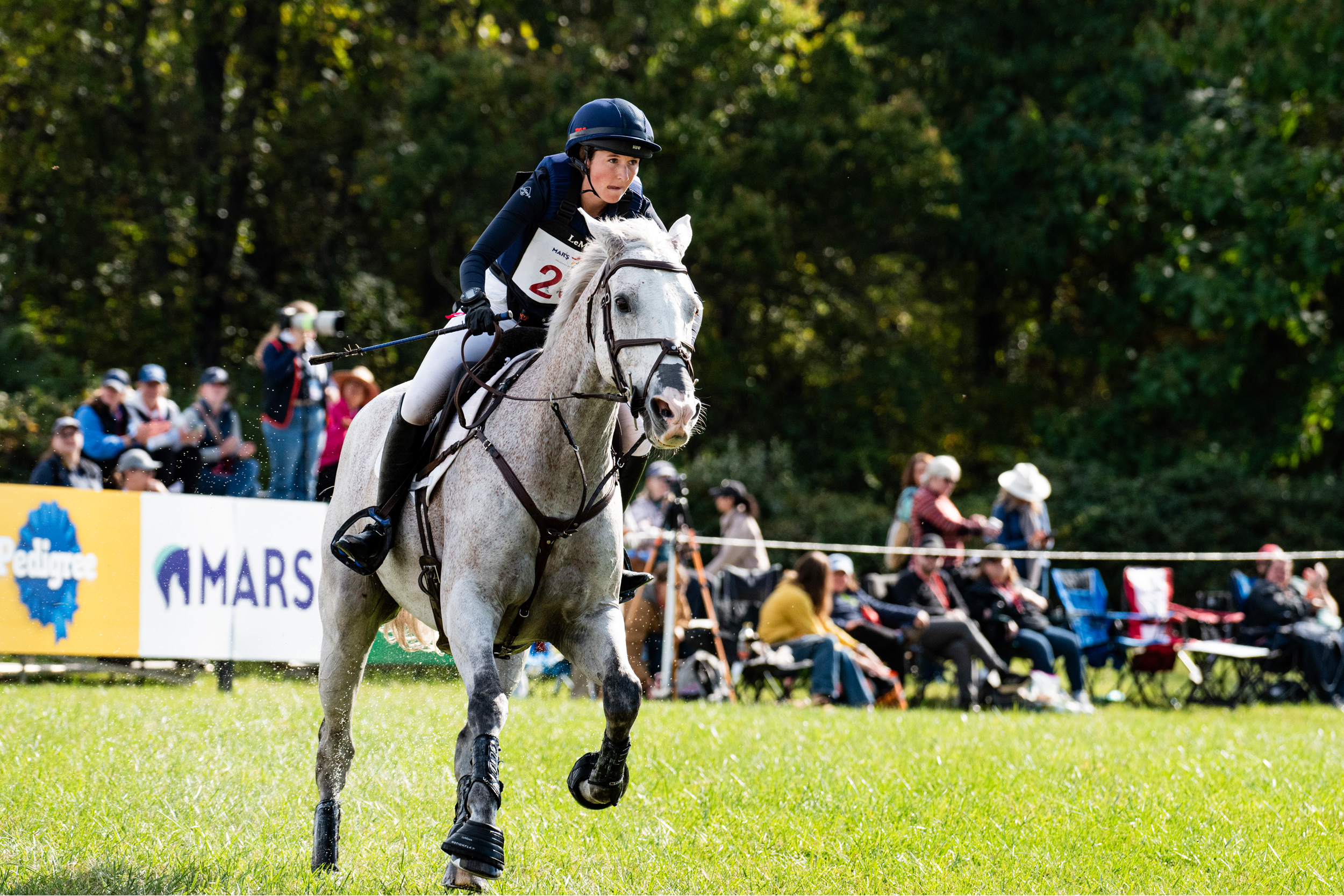 Rider coming around the bend after jumps at Sawmill