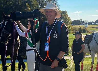 Photo of Anthony at the Baltimore Grand Prix taking photos
