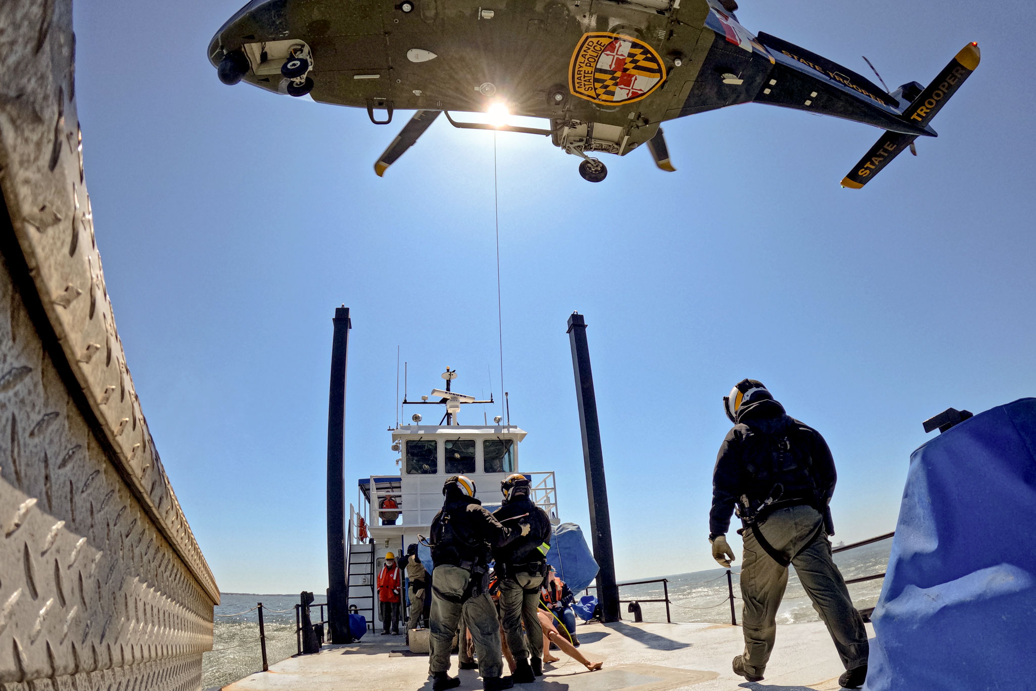 Helicopter hovering over the desk