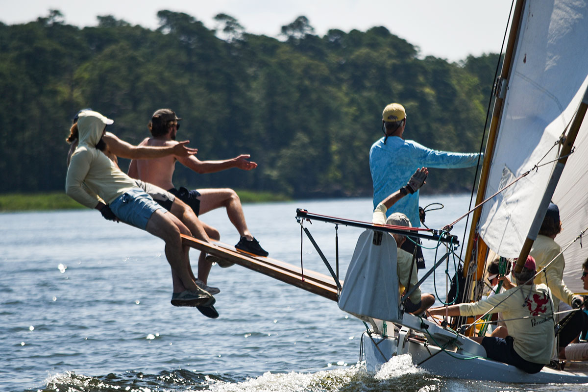 Hiking out on the boards